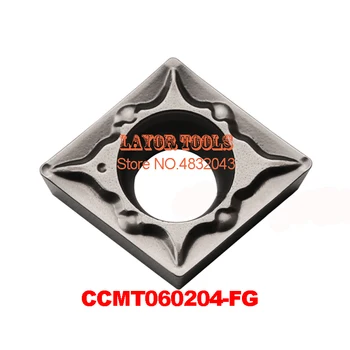 Nemokamas pristatymas keraminiai ašmenys 10VNT CCMT060204 FG metalo keraminiai įdėklai, perdirbimo ir aukšto lygio apdaila, įdėkite SCLCR/SCKCR