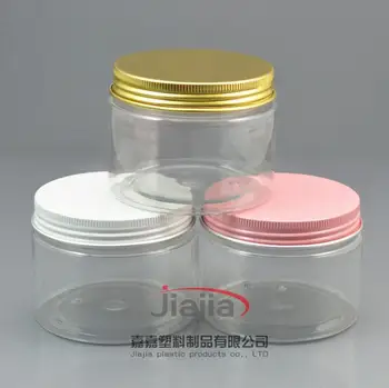 Nemokamas pristatymas: Kosmetikos pakuotės 150g skaidraus plastiko butelis PET Grietinėlės indelį 150ml Maisto puodą su balta/rožinė/aukso aliuminio dangtelis