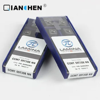 Originali originalus, aukštos kokybės ir didelio našumo LAMINA CCMT 09T308 NN LT1000 (10vnt/lot) volframo Karbido Pjovimo įrankiai, įdėklai