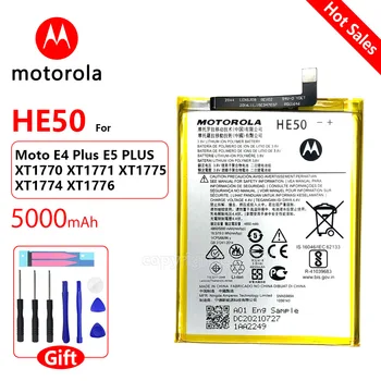Originalus Motorola HE50 Pakaitinis Akumuliatorius Motorola Moto E4 Plius E5 PLIUS XT1770 XT1771 XT1775 XT1774 XT1776 Telefono Baterijos
