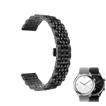 Pakeitimo Nerūdijančio Plieno Dirželis Ticwatch C2 Juoda Oniksas/Platinum Smartwatch Watchband Apyrankę diržas