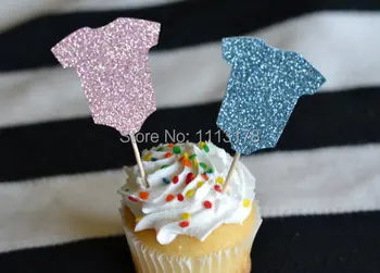 pigūs Blizgučiai Cupcake Rėžtuvės : Baby Shower/Lyčių Atskleisti cupcake dekoro rėžtuvės