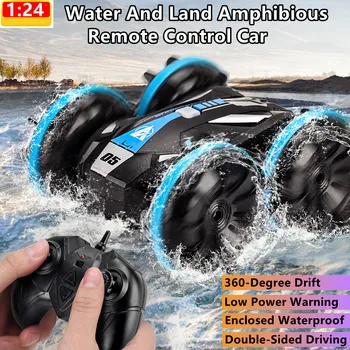 Plaukiantys 2.4 G Nuotolinio Valdymo Kaskadininkų Automobilių 20Mins Uždara Neperšlampamas Dvipusis Vairavimo Vikšriniai Dizainas 360 Laipsnių Drift RC Žaislas