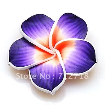 Polimero Molis Pakabučiai,laisvi karoliukų rankų darbo pakabukas gėlė 50mm Violetinė.Parduodamas 25 gabalus(Min Kad $20)