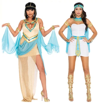 Ponios Balta graikų Deivė Kostiumas Moterims Seksualus arabų Princas Fancy Dress Moterų Egipto Kostiumas Helovinas Šalis Suknelė