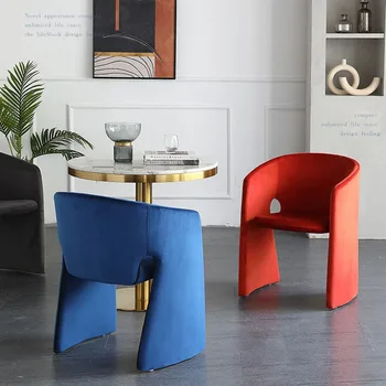 Prabangus Valgomasis Kėdė Šiuolaikinės Šiaurės Šalių Kėdžių Dizainas Lounge Patogus Fotelis Mobiliojo Efektingas Evelvet Miegamojo Baldai Apdaila