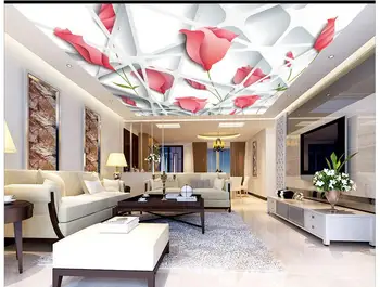 Pritaikyti 3d tapetai, 3d lubų tapetai freskomis Vektoriaus 3D grotelės milteliai grožio sienos 3d kambarį tapetai