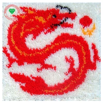 Raudonas drakonas Siuvinėti kryželiu kilimas, pagalvėlė Kratinys Užvalkalas 