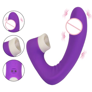 Sekso Parduotuvė, Nešiojami Dildo Vibratorius Kalba Lyžis Vibratorius G-Spot Masažas Suaugusiųjų Sekso Žaislai Moterims Makšties Clit Stimuliatorius