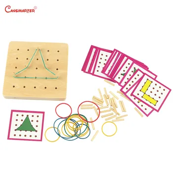 Sensorinėmis Medžiagų Montessori Valdybos Mediniai Žaidimai Geometrinis Gumos Juosta Mergaičių Dovanos Matematikos Žaislai Vaikams 3-6 Metų Ikimokyklinio Žaislai