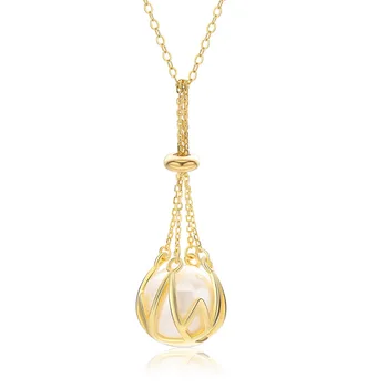 Sluoksniuotos Karoliai Moterims, Sidabras 925 Perlų Pakabukas Dizaineris Papuošalai Kinijos Stilius Derliaus Priedą 18K Aukso Elegantiškas Mažas Dovana