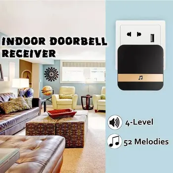 Smart Home ES/JAV/jungtinė karalystė/AS Ringbell Patalpų Belaidžio Dingdong 80dB garso Wifi Vaizdo Doorbell Durys įėjimo Apsaugos Signalizacijos Sistema