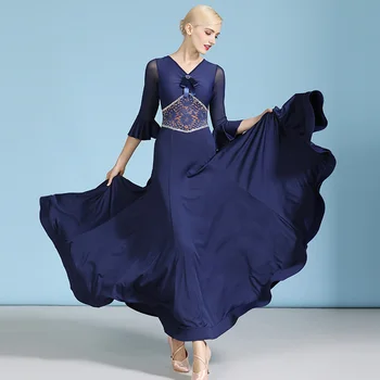 Sportinių Šokių Suknelės Moterims Dizainerio Drabužių Ilga Suknelė Mėlyna Flamenko Šokių Komplektus Veiklos Kostiumas Šiuolaikinės Dancewear JL2694