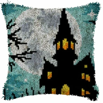 Spyna kablys pagalvė su iš Anksto Atspausdintas Modelis Drobė siuvinėjimui Dekoratyvinės pagalvėlės Mėnulis Kablys kilimėlis 