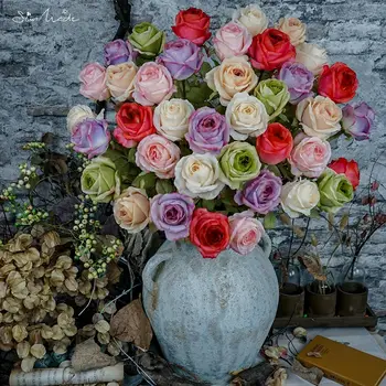 SunMade Ins Graži Rožė, Filialas, Šilko, Dirbtinės Gėlės, Vestuvių Dekoravimas Flores Artificales Gėlių Kompozicijų Namų Dekoro