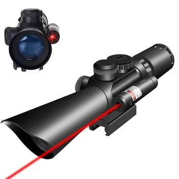 Taktinis M8 3.5-10X40 Raudonojo Lazerio Optinio Taikiklio Snaiperis Sritį Medžioklės Ginklas Riflescope Airsoft Aksesuaras 11mm/20mm Geležinkelių Transformuoti