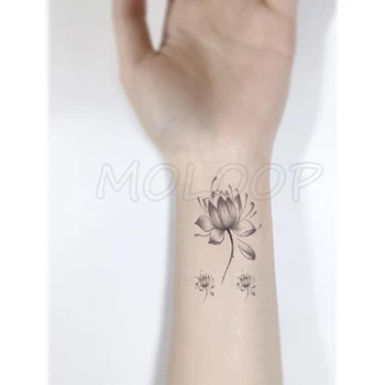 Tatuiruotė Lipdukas vandeniui atsparus rašalas Lotoso gėlė, Kinijos stlye Laikinai padirbti, Tatuiruotė, Vandens Perdavimo Mados Tatto už vaikas vyras mergaitė