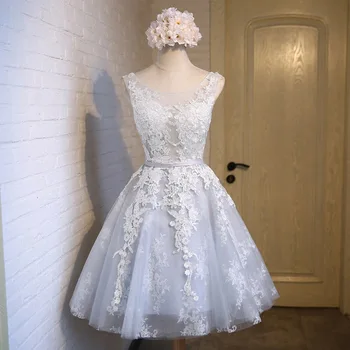 Trumpą Vakarinę Suknelę Nėrinių Šalis Suknelė Aplikacijos Mini Promenadzie Suknelė 2022 Chalatas De Soiree