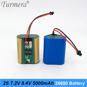 Turmera 7.2 V 8.4 V 5000mAh 26650 20A Ličio Baterija su BMS už priekinis Žibintas, Žibinto Žibintuvėlis Baterijų ir 