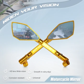 Už Yamaha MT-07 MT 07 mt07 FZ07 FZ 07 2014-2021 2019 CNC Aliuminis 8mm 10mm Motociklo Rankenos išoriniai Veidrodėliai