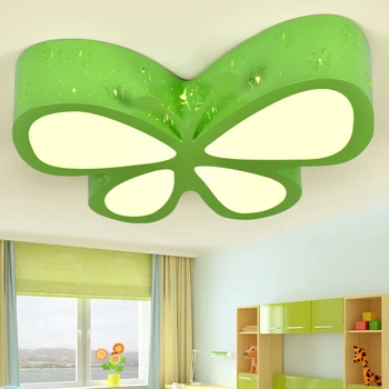 Vaikų kambario lubų šviestuvai, miegamojo lempa LED kūrybinė asmenybė drugelis apšvietimo mados mergaičių Princesė kambariai lempos