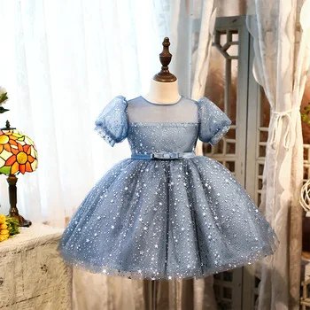 Vaikų suknelė mergina Princesė Dress Kūdikių vasaros suknelė užsienio stiliaus vestuvinė suknelė vienerių metų amžiaus kūdikis veiklos suknelė