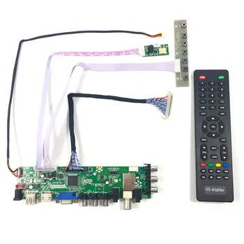 VGA, AV, USB ATV DTV LCD Valdiklio plokštės T. M3663.81 dirbti 17inch 1280 x 1024 G170EG01 V1