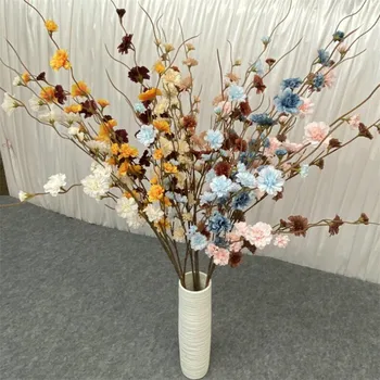 Vieną Šilko Crape Myrtle Kamieninių Dirbtinis Bendrą Crapemyrtle Gėlių Larkspur Delphinium Namų Dekoratyvinis Dirbtinės Gėlės