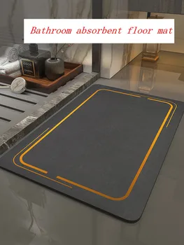Vonios kambarys absorbentas grindų Tualeto kilimėlis anti-slip durų kilimėlis Virtuvės oilproof odos Juostelės kilimų kambarį įėjimo apdaila kilimas