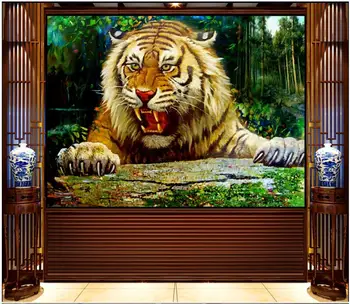 WDBH 3d foto tapetai užsakymą freskos Kalnų miškų tigras aliejaus tapybai kambarį namų dekoro 3d sienų freskomis tapetai