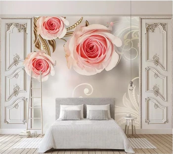 wellyu Užsakymą tapetai 3D modernus minimalistinio rose modelis, TV foną, sienos tapetai kambarį papel pintado tapeta