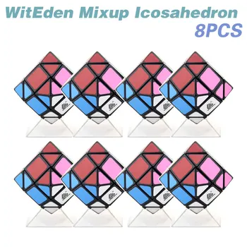 WitEden Mixup Icosahedron Magic Cube Didmeninė Daug Urmu 8PCS Nustatyti Neo Greitis Kubo Galvosūkį Antistress Žaislai Vaikams