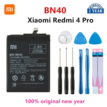 Xiao mi 100% Originalus BN40 4100mAh Baterija Xiaomi Redmi 4 Pro Prime RAM 3G 32G ROM Edition Redrice 4 BN40 Baterijas +Įrankiai