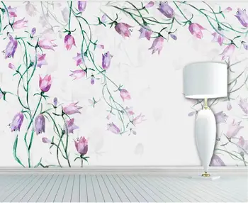 XUE SU Dideliais užsakymą tapetai, freskos mažų šviežių ranka-dažytos augalų ir gėlių, dekoratyvinių fono sienos neprivaloma medžiagos