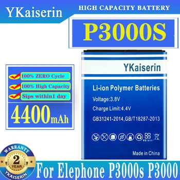 YKaiserin Už Elephone P3000 Baterija Didelės Talpos, 4400mAh, Li-ion Bateriją Už Elephone P3000+ P3000S Išmaniųjų Telefonų
