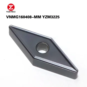 YUZETOOLS 10vnt VNMG160404-MM YZM3225 CNC Tekinimo Staklės tainless Plieno Apdirbimo Staklėmis Cutter Volframo Karbido Įdėklai