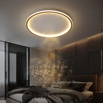 Šiuolaikinių led lubų šviestuvas, miegamojo minimalistinio ultra plonas apskrito lubų lempa virtuvė, studijų ir valgomasis apšvietimas