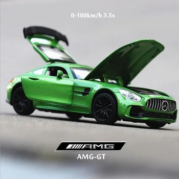 Žaislas Automobilio Modelį AMGGTR 1:32 Metalo Žaislas, Automobilių Sporto Garso Ir Šviesos Žaislai Traukti Atgal Mustang Automobilio Modelio, Vaiko Žaislai, Dovanos Berniukams